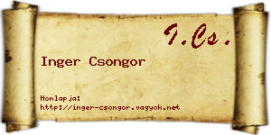 Inger Csongor névjegykártya